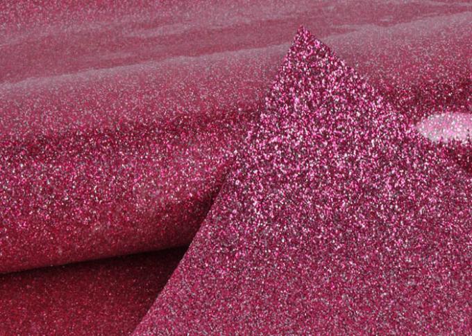 PVC di 1.38m che Shinning il cuoio rosa del tessuto del PVC di scintillio con il fondo del panno